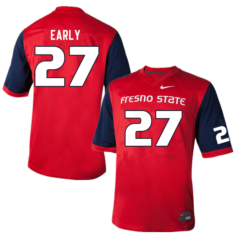 Men #27 LJ Early Fresno State Bulldogs College Football Jerseys Sale-Red - Click Image to Close